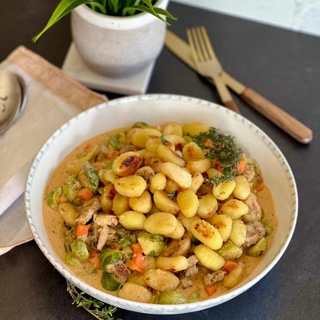 Creamy Dill Pickle Gnocchi