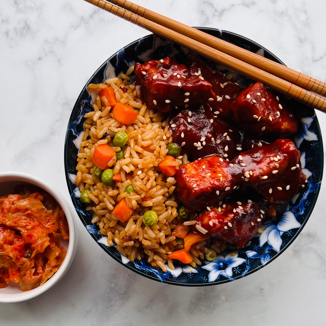 Crispy Korean BBQ Tofu Bowl