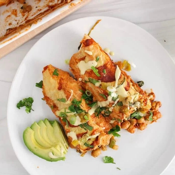 Butter Chickpea Enchiladas