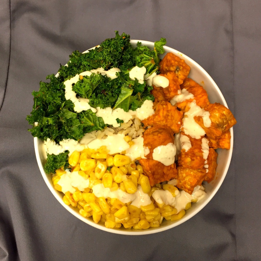 Buffalo Tempeh Quinoa Bowl