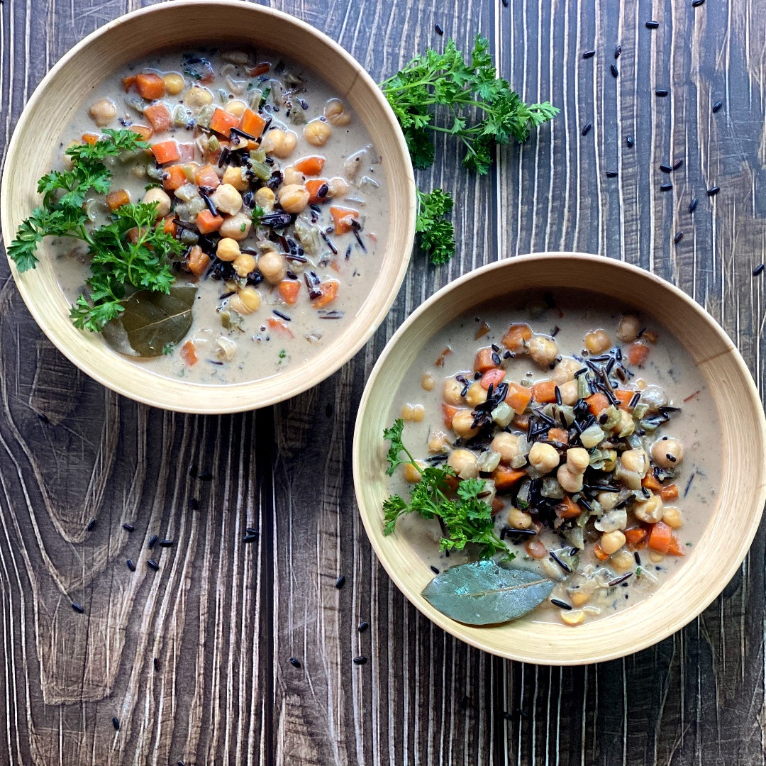 Creamy Chickpeas Wild Rice Soup