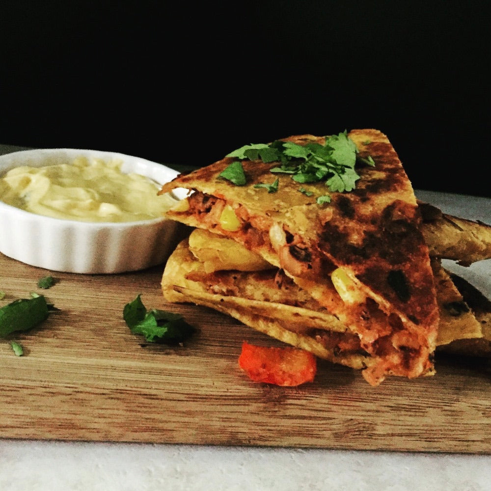 Crispy Mushroom Quesadillas