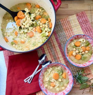 Chickpeas and Noodle Soup